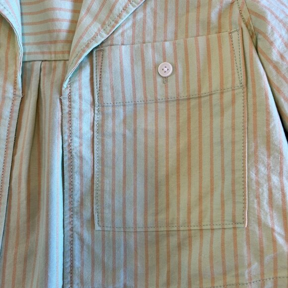 Everlane Oxford Popover Organic Cotton Cropped Bolero Style Top - Picture 2 of 8